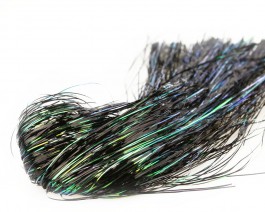 Tinsel Blend Hair, Black Peacock